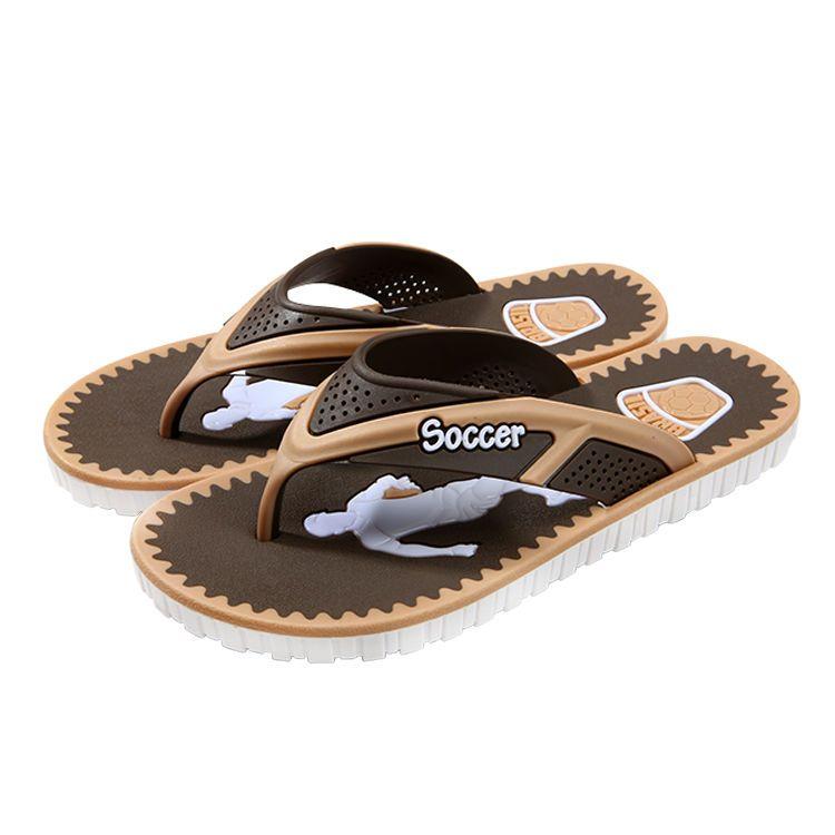 WTEMPO Sommer Herren Flip-Flops Outdoor Persönlichkeit Weiche Sohle Leichte Rutschen Rutschfeste Indoor Slipper Strandschuhe 44 braun von Joom DACH