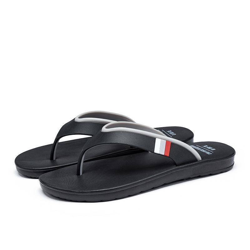 WTEMPO Sommer Herren Flip-Flops Outdoor Weiche Sohle Leichte Rutschen Rutschfeste Indoor Slipper Strandschuhe 44 schwarz von Joom DACH