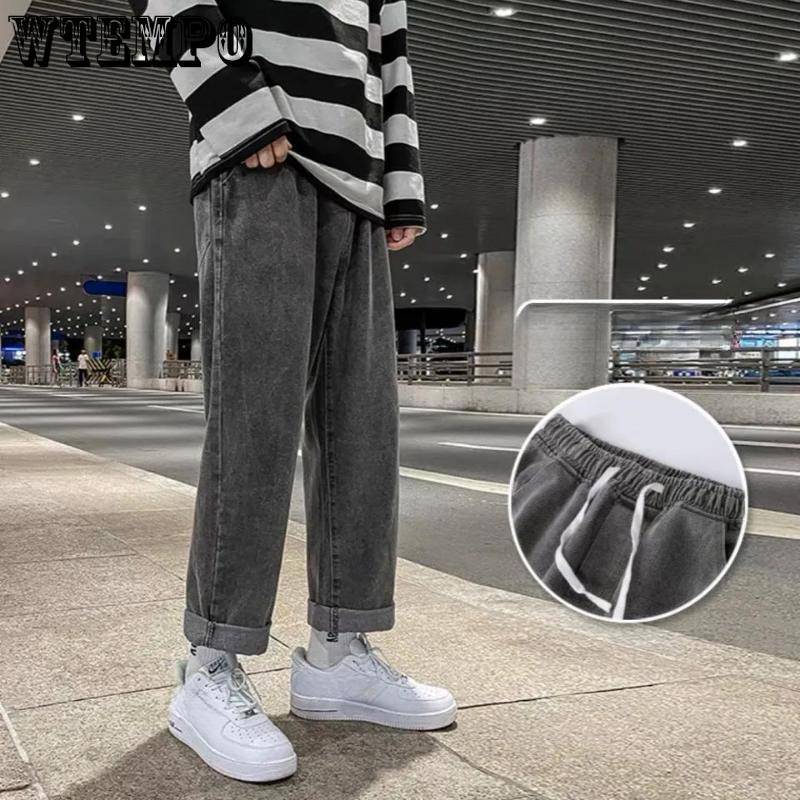 WTEMPO Sommer Herren Straight Jeans Locker Einfarbig Dünne Sektion Stretch Slim Jeans Schlicht Lässig Atmungsaktiv Dreiviertelhose 2XL hellgrau von Joom DACH