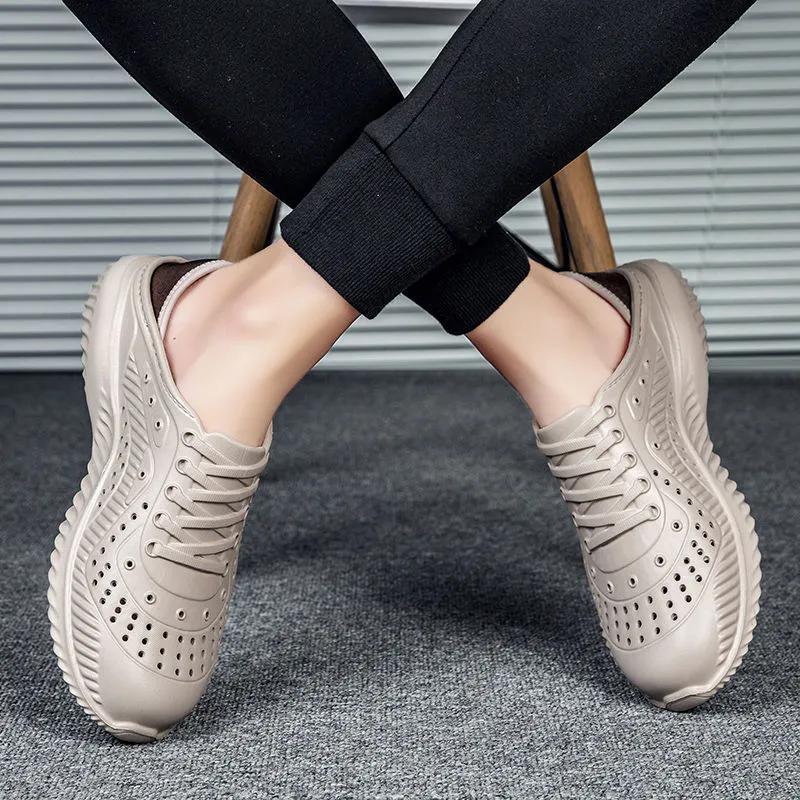 WTEMPO Trendige Zehensteg-Sandalen Herren Ausgehöhlt Atmungsaktiv Weiche Sohle Bequem Dual-Purpose Vielseitig Lässige Strandschuhe Dropshipping Großhandel 47 khaki von Joom DACH