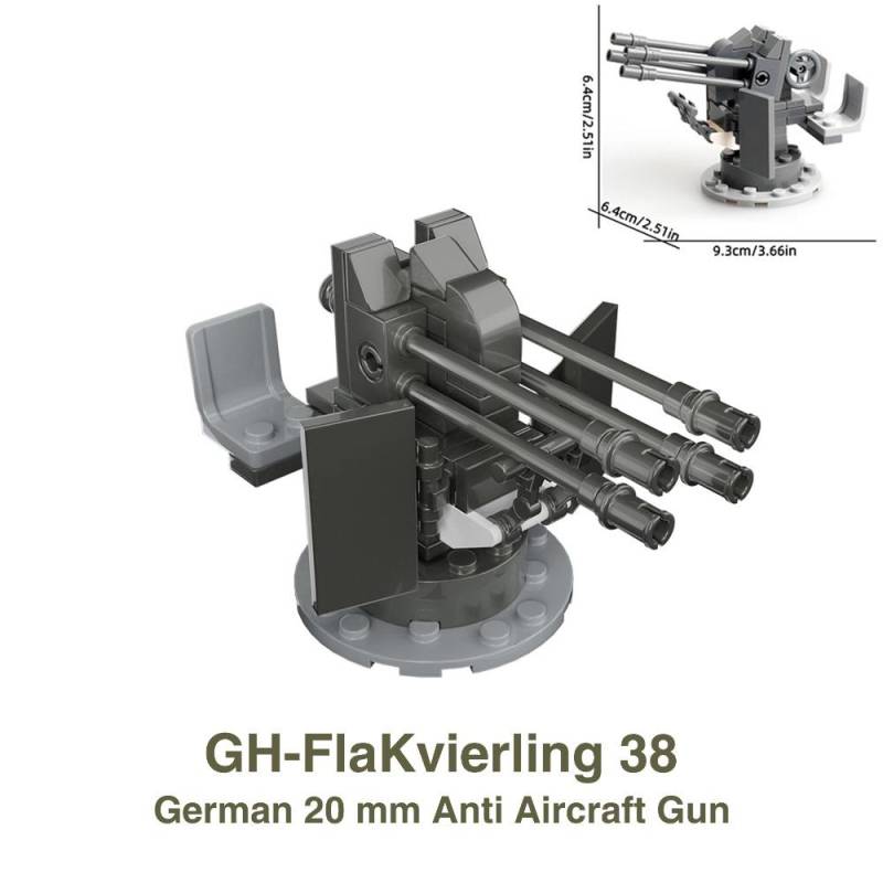 WW2 88mm Flak Geschütz Kanone Raketenartillerie Militär Armee Krieg Waffe Soldat MOC Playmobil Modell Baustein Kinder Kind Spielzeug WW2 88mm Flak Geschütz Kanone Raketenartillerie Militär Armee Krieg Waffe Soldat MOC Playmobil Modell Baustein Kinder Kind Spielzeug von Joom DACH