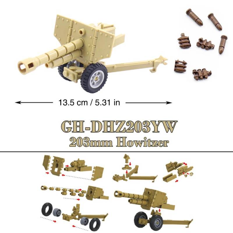 WW2 88mm Flak Geschütz Kanone Raketenartillerie Militär Armee Krieg Waffe Soldat MOC Playmobil Modell Baustein Kinder Kind Spielzeug von Joom DACH