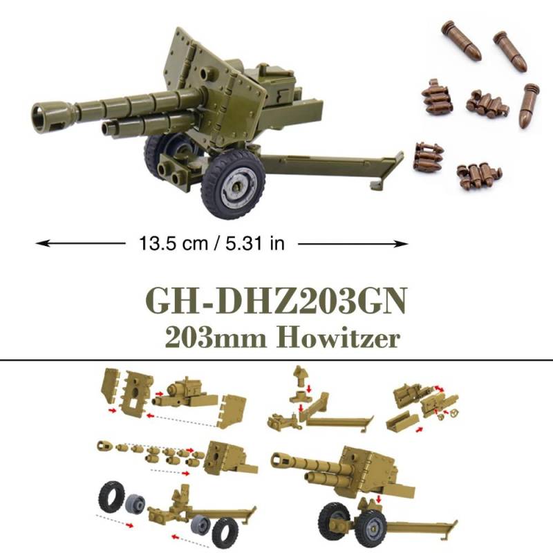 WW2 88mm Flak Geschütz Kanone Raketenartillerie Militär Armee Krieg Waffen Soldat MOC Playmobil Modell Baustein Kinder Kind Spielzeug von Joom DACH