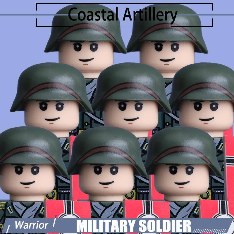 WW2 Marine Landtruppen Soldatenfigur Bausteine Armeeoffizier Krieger Mütze Helm Flagge Zubehör Militärsteine Spielzeug Jungen von Joom DACH
