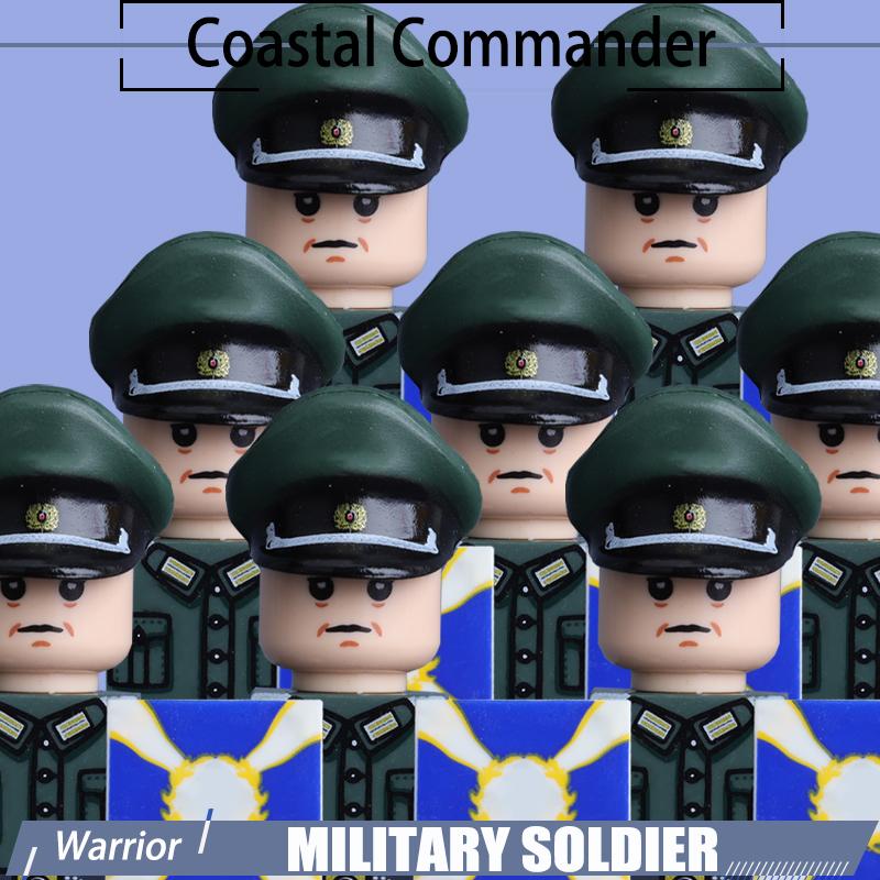 WW2 Marine Landtruppen Soldatenfigur Bausteine Armeeoffizier Krieger Mütze Helm Flagge Zubehör Militärsteine Spielzeug Jungen von Joom DACH