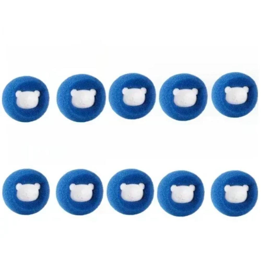 Wäschebälle zum Waschen aus Wolle, wiederverwendbar, Tierhaarentferner-Ball, Waschmaschinen-Aufkleber, Katzenhaarentferner, Fell-Fusselfänger 10PCS blau von Joom DACH