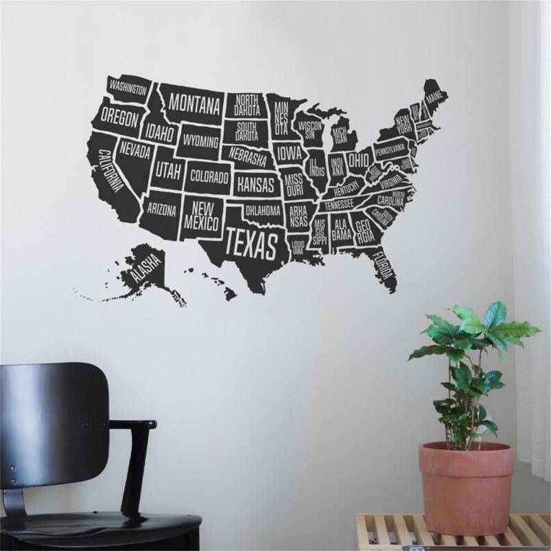 Wandaufkleber USA Karte Bundesstaat Aufkleber Heim Büro Dekoration für Schlafzimmer Wohnzimmer Fenster Schwarz schwarz Wandaufkleber USA Karte Bundesstaat Aufkleber Heim Büro Dekoration für Schlafzimmer Wohnzimmer Fenster Schwarz schwarz von Joom DACH