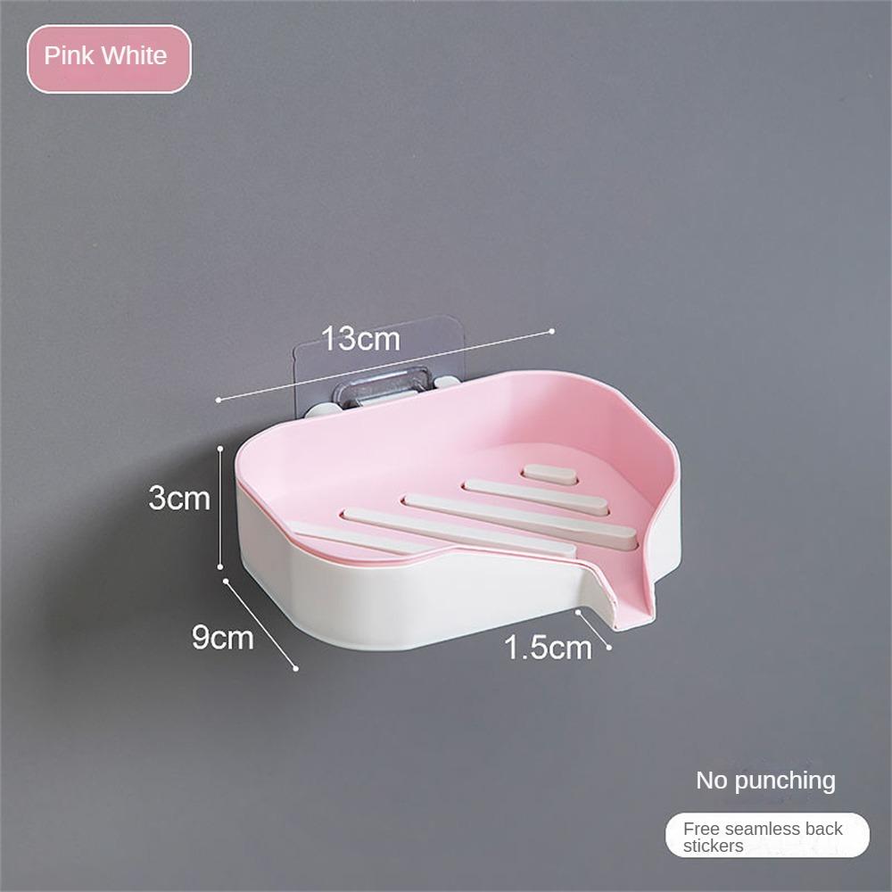 Wandbehang Seifenkiste Ablauf Seifenhalter Badezimmer Dusche Seifenhalter Schwamm Aufbewahrungsfach Kreativer Saugnapf Wasserfrei rosa von Joom DACH