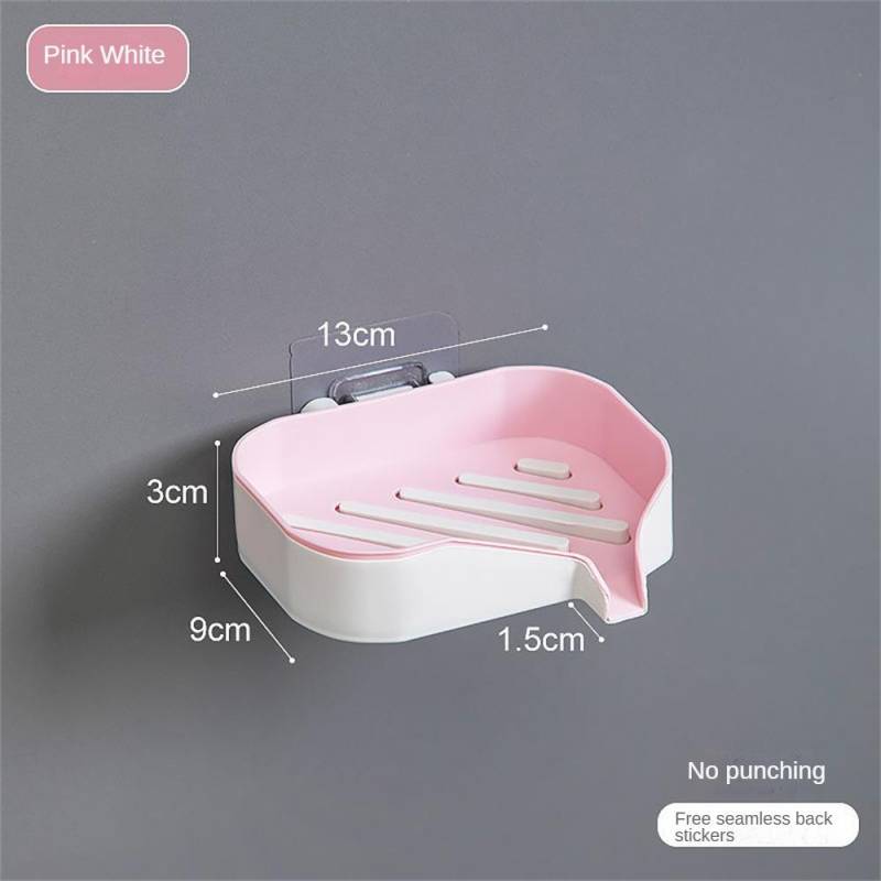 Wandbehang Seifenkiste Ablauf Seifenhalter Badezimmer Dusche Seifenhalter Schwamm Aufbewahrungsfach Kreativer Saugnapf Wasserfrei rosa von Joom DACH