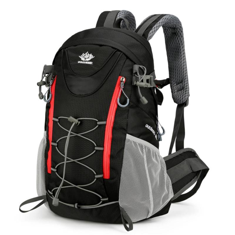 Wandern Reise Rucksack 40L Outdoor Wasser-Abweisend Camping Rucksack Trekking Rucksack Walking schwarz von Joom DACH