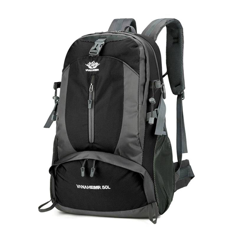 Wanderrucksack Reiserucksack 50L mit Mehreren Stauraum Wasserdichter Outdoor-Rucksack für Männer und schwarz von Joom DACH