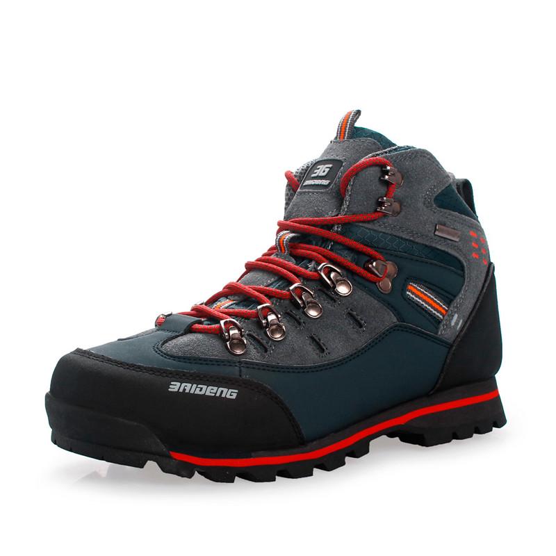 Wanderschuhe Herren Outdoor Trekkingschuhe High Top Bergsteigerschuhe Bequeme Trekking Sneakers 44 rot von Joom DACH