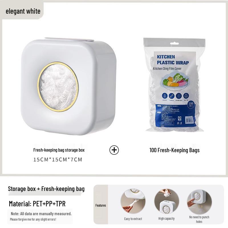 Wandmontierter Frischhaltefolienspender & Aufbewahrungsbeutel-Organizer von Joom DACH