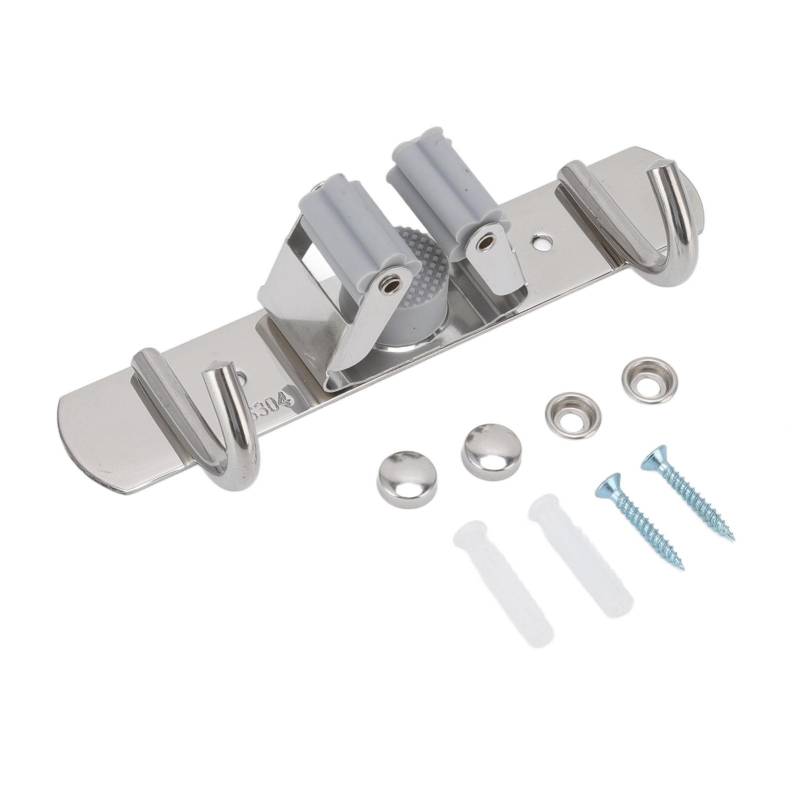 Wandmontierter Mopp-Organizer Halter Küche Badezimmer Hardware Haken Anhänger Balkon Mopp-Clip Lappenhaken von Joom DACH