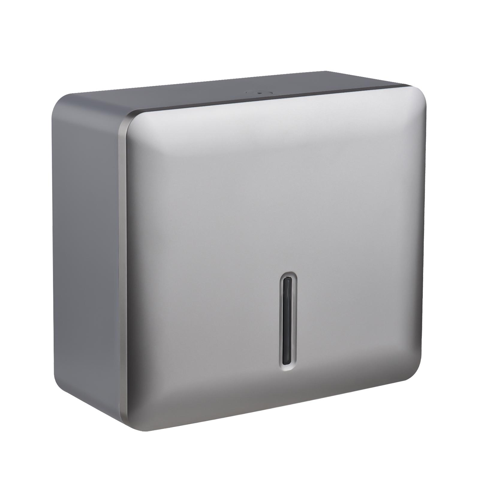 Wandmontierter Papierhandtuchspender, mehrfacher Handtuchhalter mit Schlüsselschloss für Badezimmer silber von Joom DACH