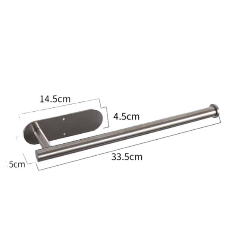 Wandmontierter Toilettenpapierhalter aus Edelstahl, Küchenrollenpapierhalter, Badezimmer-Handtuchhalter, hängender Organizer L silber von Joom DACH