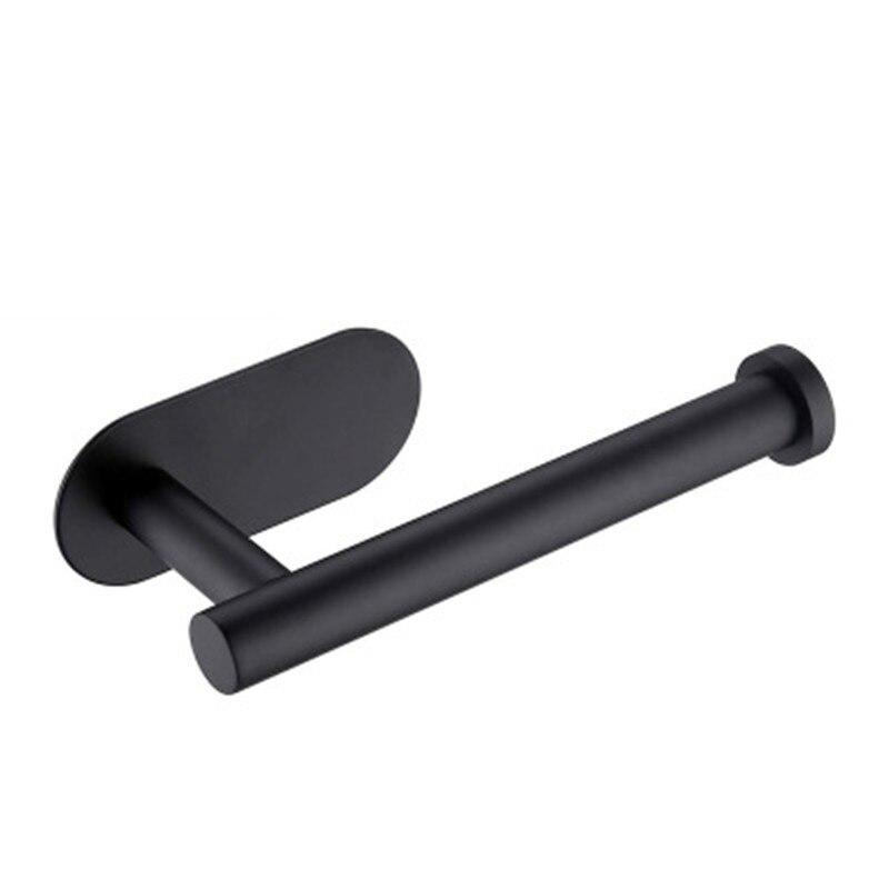 Wandmontierter Toilettenpapierhalter aus Edelstahl, Küchenrollenpapierhalter, Badezimmer-Handtuchhalter, hängender Organizer S schwarz von Joom DACH