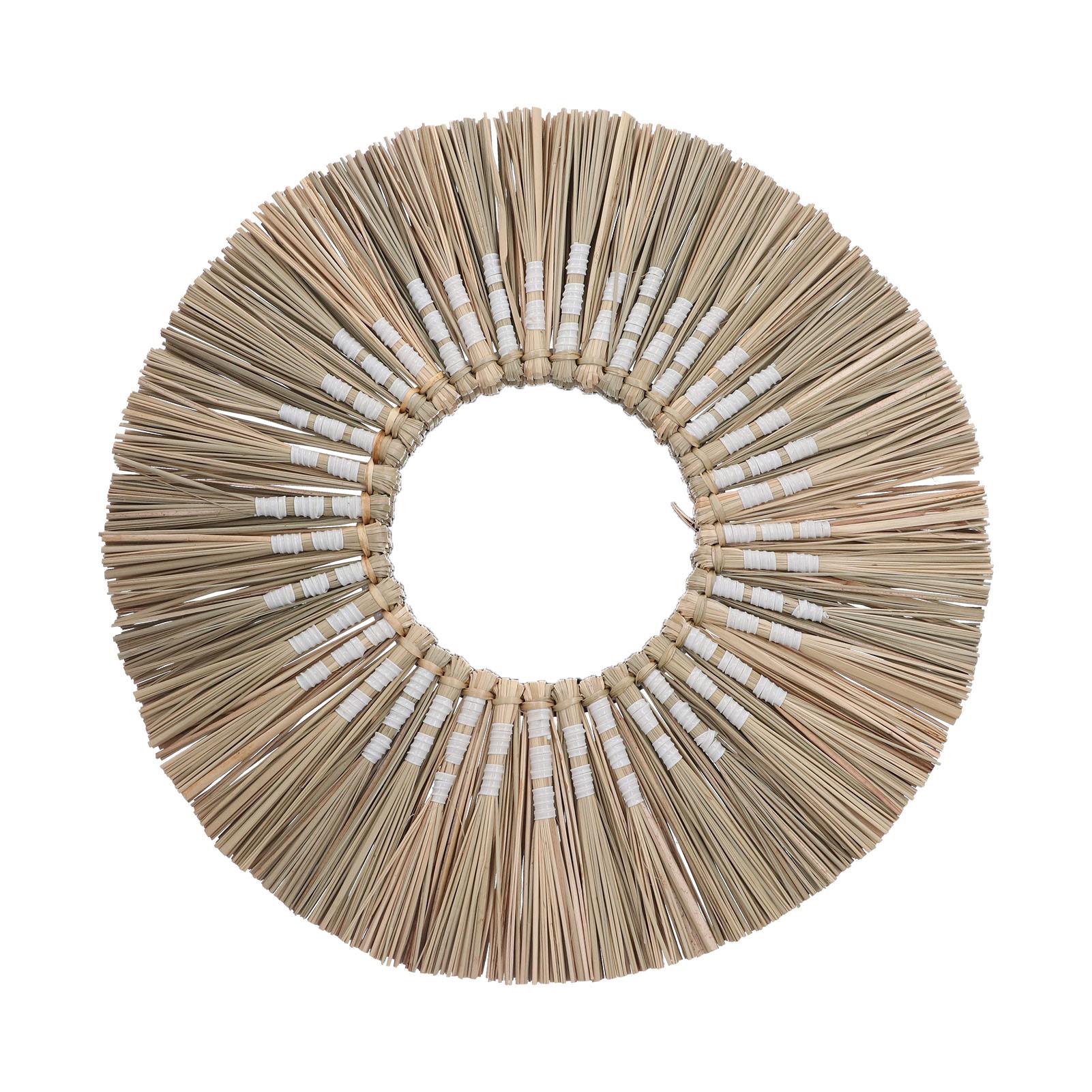 Wandspiegel Make-up Wandteppich Dekorative Gras Gewebt Rund Hängendes Wandornament für Schlafzimmer Wohnzimmer von Joom DACH