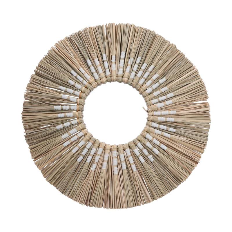 Wandspiegel Make-up Wandteppich Dekorative Gras Gewebt Rund Hängendes Wandornament für Schlafzimmer Wohnzimmer von Joom DACH