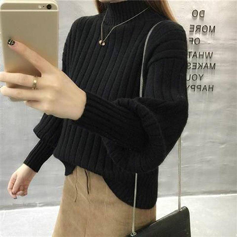 Warm Inside Out Wearing Sweater Herbst und Winter Rollkragenpullover Damen dicker Pullover S von Joom DACH