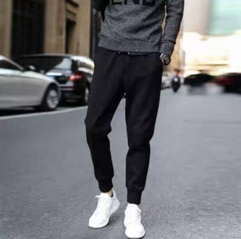 Warme Fleece-Jogginghose für Herren – Slim Fit, dick, lässig, gerades Bein für Herbst und Winter 2XL [130-145 lbs] von Joom DACH