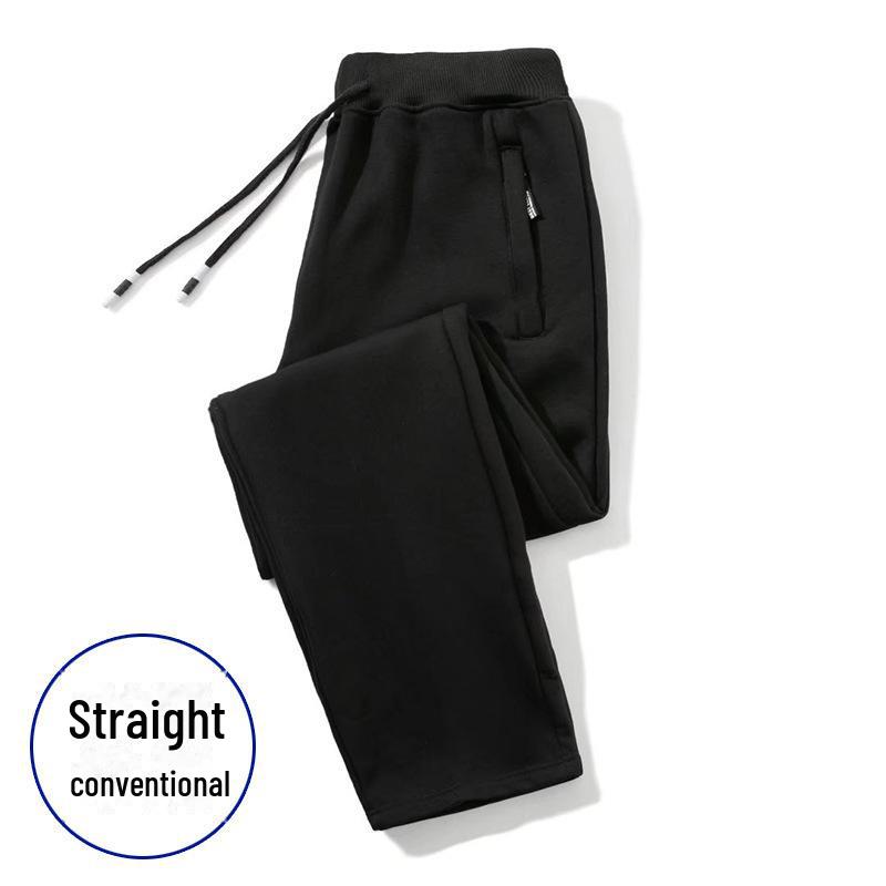 Warme Fleece-Jogginghose für Herren – Slim Fit, dick, lässig, gerades Bein für Herbst und Winter XL [115-130 lbs] von Joom DACH