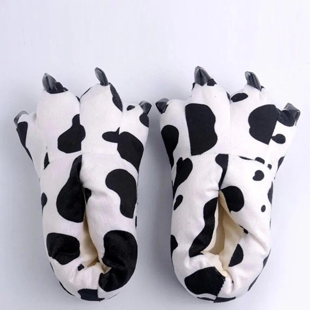 Warme Indoor-Hausschuhe mit lustigen Tieren und Pfoten, Dinosaurier-Tiger, Plüsch-Winterhausschuhe für Kinder/Erwachsene, Hausschuhe für Mädchen und Jungen; 44 von Joom DACH