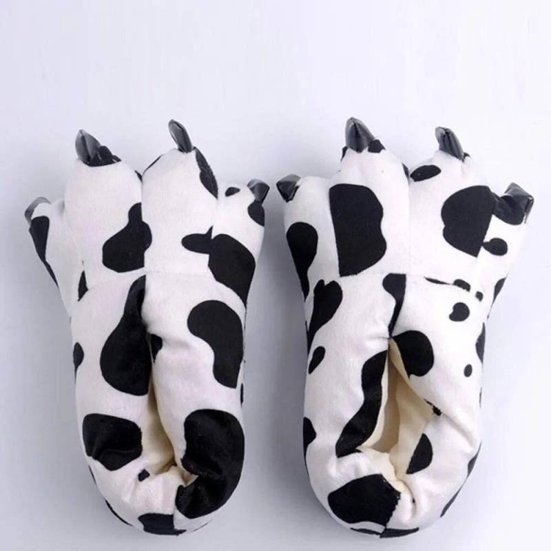 Warme Indoor-Hausschuhe mit lustigen Tieren und Pfoten, Dinosaurier-Tiger, Plüsch-Winterhausschuhe für Kinder/Erwachsene, Hausschuhe für Mädchen und Jungen; 44 von Joom DACH