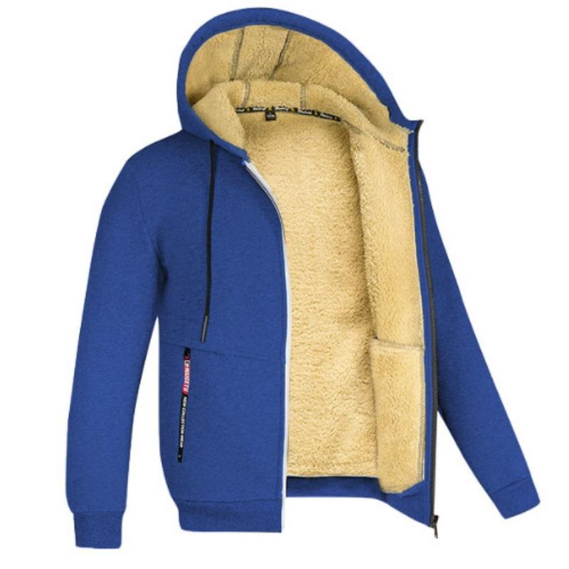 Warme Jacke für Herbst und Winter für Männer, modisch, lässig, einfarbig, lange Daunenjacke für lässige Kapuzenjacke, Jeansmäntel für Männer XL von Joom DACH