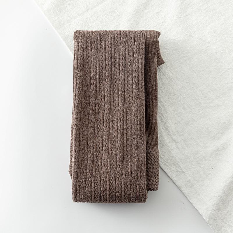 Warme Leggings und Strumpfhosen aus gestrickter Baumwolle für Damen – Weiß, dick, Plus Samt, Frühling bis Winter Non-Velvet Full Length von Joom DACH