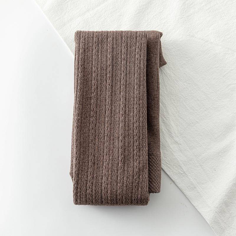 Warme Leggings und Strumpfhosen aus gestrickter Baumwolle für Damen – Weiß, dick, Plus Samt, Frühling bis Winter Non-Velvet Full Length von Joom DACH