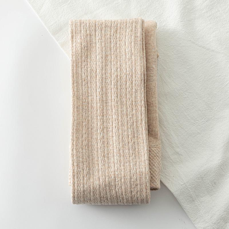 Warme Leggings und Strumpfhosen aus gestrickter Baumwolle für Damen – Weiß, dick, Plus Samt, Frühling bis Winter Non-Velvet Full Length von Joom DACH