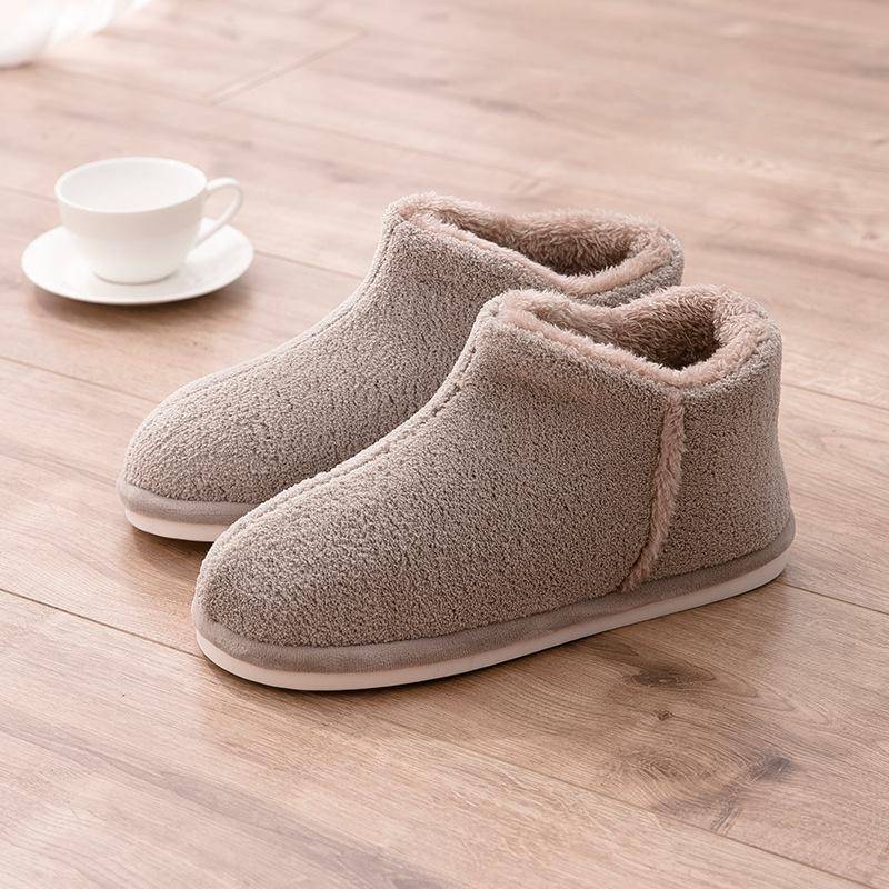 Warme Plüsch Winterschuhe Damen Herren Hausschuhe Rutschfest Weiches Fell Liebhaber Zuhause Boden Baumwollpantoffeln Weibliche Hausschuhe 36 kaffeebraun von Joom DACH