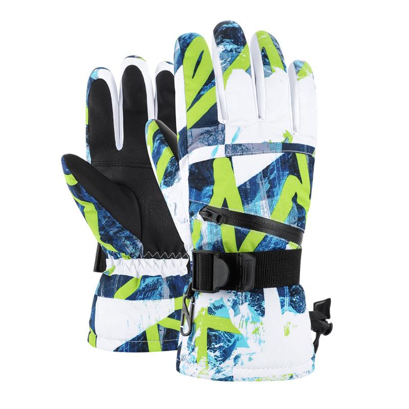 Warme Skihandschuhe Winter Thermo-Snowboardhandschuhe Herren Damen wasserdichte Handschuhe Anti-Rutsch-Touchscreen-Skihandschuhe L von Joom DACH