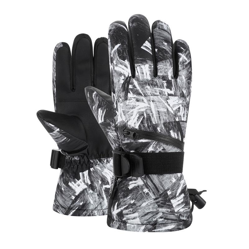 Warme Skihandschuhe Winter Thermo-Snowboardhandschuhe Herren Damen wasserdichte Handschuhe Anti-Rutsch-Touchscreen-Skihandschuhe S von Joom DACH