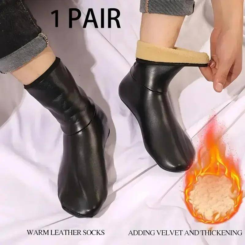 Warme Socken für Männer Frauen 1 3 5 Paare Winter Dickes Samt Rutschfest Wasserdicht Socken Innen Außen Anti Kalt Bodensocken men(39-44) von Joom DACH