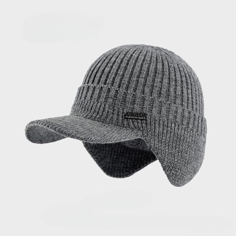 Warme Unisex-Wintermützen, stilvolle, weiche Beanie-Mütze mit Pelzfutter und dicken Winter-Strickmützen für Männer und Frauen 1 pc grau von Joom DACH