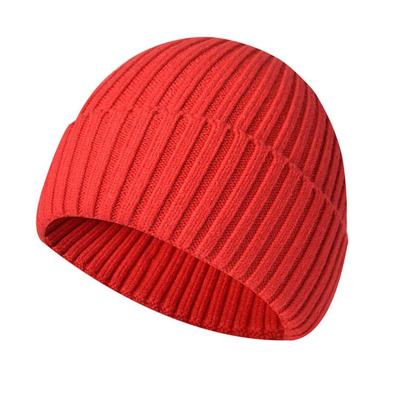 Warme Wintermützen für Damen und Herren, Strickmützen, atmungsaktive und weiche Beanie-Mützen, Farbvielfalt erweitert rot von Joom DACH