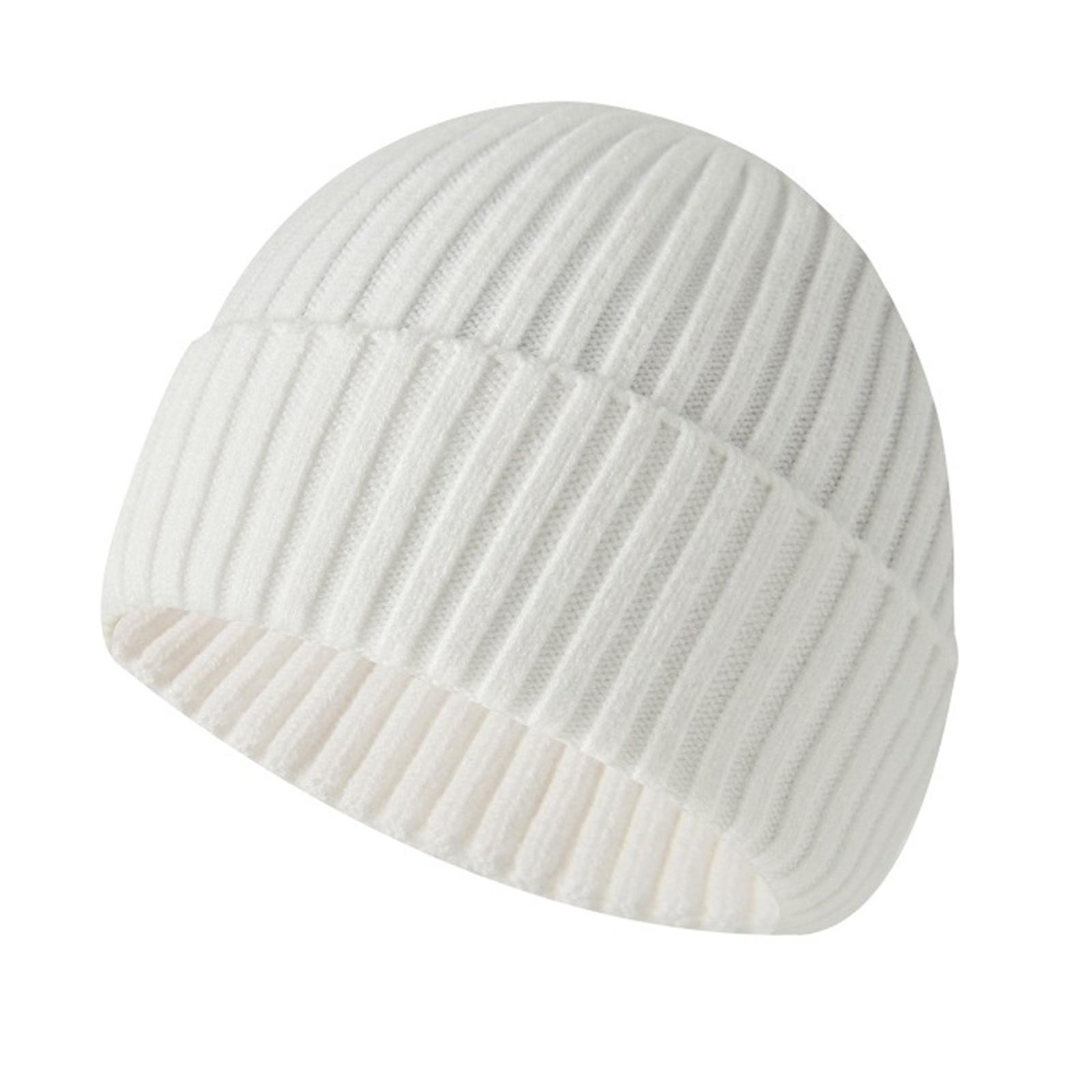 Warme Wintermützen für Damen und Herren, Strickmützen, atmungsaktive und weiche Beanie-Mützen, Farbvielfalt erweitert weiß von Joom DACH