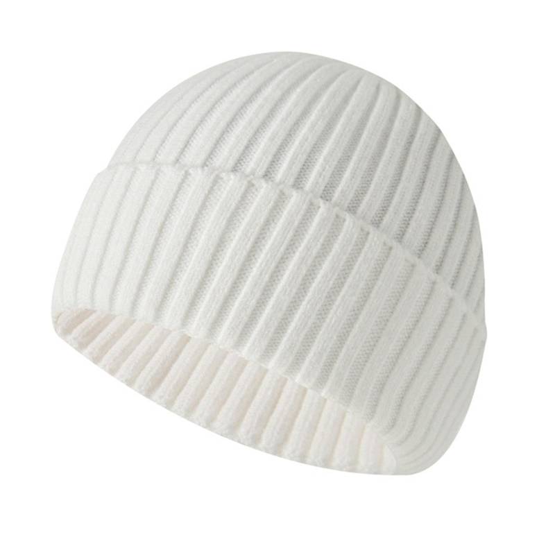 Warme Wintermützen für Damen und Herren, Strickmützen, atmungsaktive und weiche Beanie-Mützen, Farbvielfalt erweitert weiß von Joom DACH