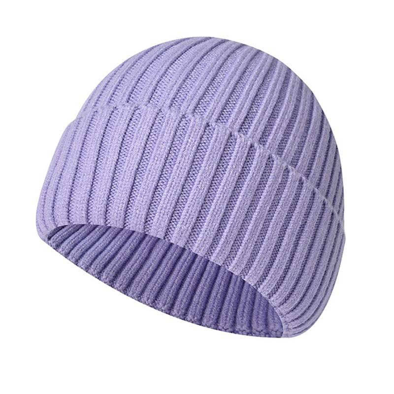 Warme Wintermützen für Damen und Herren, Strickmützen, atmungsaktive und weiche Beanie-Mützen, Farbvielfalt erweitert violett von Joom DACH