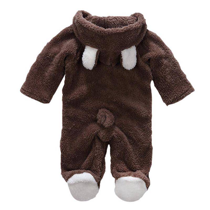 Warmer Strampler aus Korallenfleece für Babys, für Jungen und Mädchen 6-9m kaffeebraun Warmer Strampler aus Korallenfleece für Babys, für Jungen und Mädchen 6-9m kaffeebraun von Joom DACH