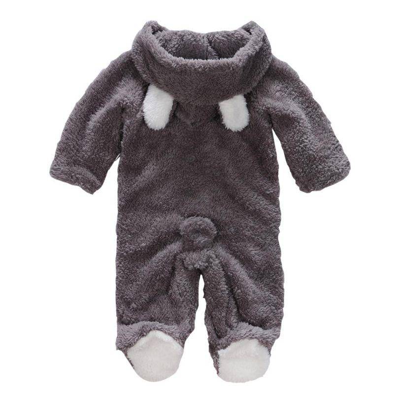 Warmer Strampler aus Korallenfleece für Babys, für Jungen und Mädchen 9-12m grau Warmer Strampler aus Korallenfleece für Babys, für Jungen und Mädchen 9-12m grau von Joom DACH