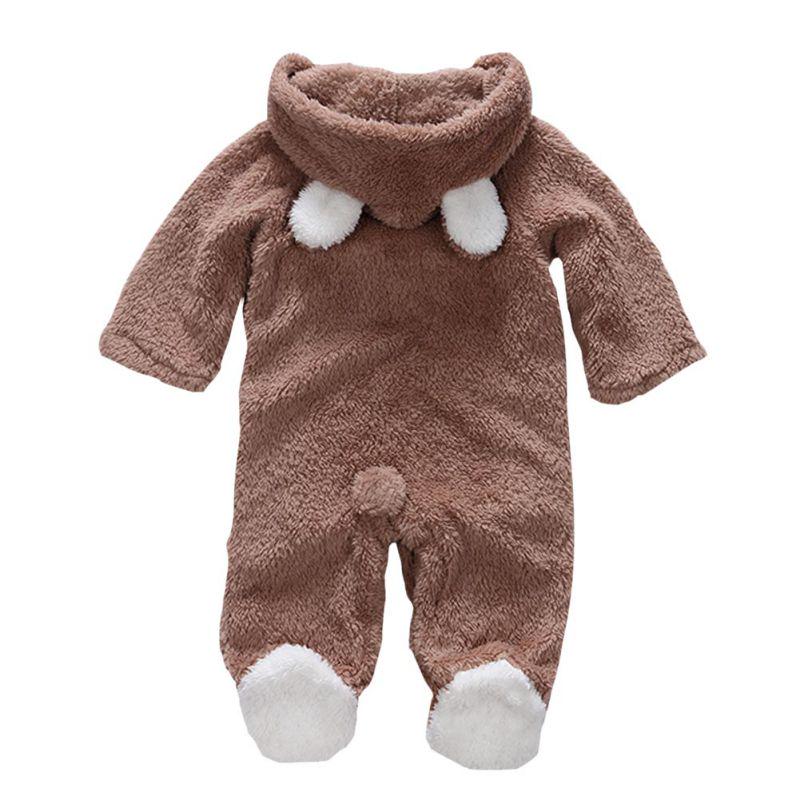 Warmer Strampler aus Korallenfleece für Babys, für Jungen und Mädchen 9-12m khaki von Joom DACH
