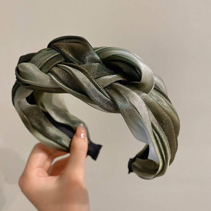 Waschen Gesicht Mesh Twisted Braid Haar Hoop Haar Zubehör Koreanischen Stil Stirnband Frauen Stirnband grün von Joom DACH