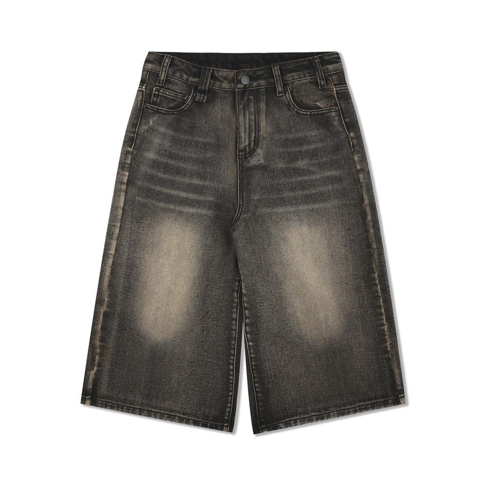 Gewaschene und abgenutzte Jeans-Shorts für Herren, lockere und lässige Shorts mit geradem Bein und Knielänge S Gewaschene und abgenutzte Jeans-Shorts für Herren, lockere und lässige Shorts mit geradem Bein und Knielänge S von Joom DACH