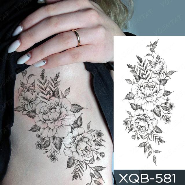 Wasserdicht Temporäre Tätowierung Aufkleber Schwarz Schlange Drachen Totem Flash Tatto Tiger Blumen Rosen Körper Kunst Arm Gefälschte Tatoo Männer Frauen von Joom DACH