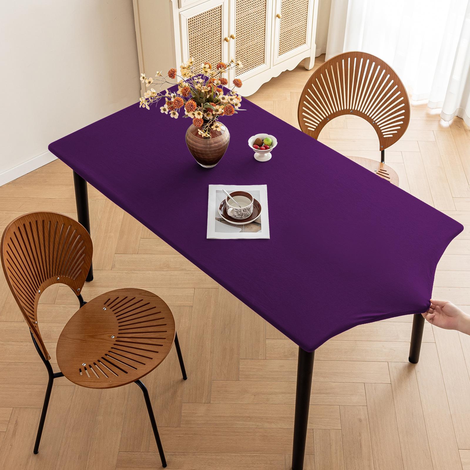 Wasserdichte, rechteckige Tischdecke aus elastischer Folie – waschbar, staubdicht, Bezug aus Milchseide für den Außenbereich For 60x120 table von Joom DACH