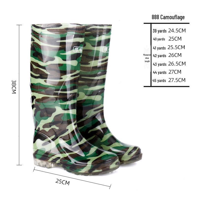 Wasserdichte, rutschfeste Gummistiefel für Herren mit hohem Schaft und Samtfutter 45 von Joom DACH