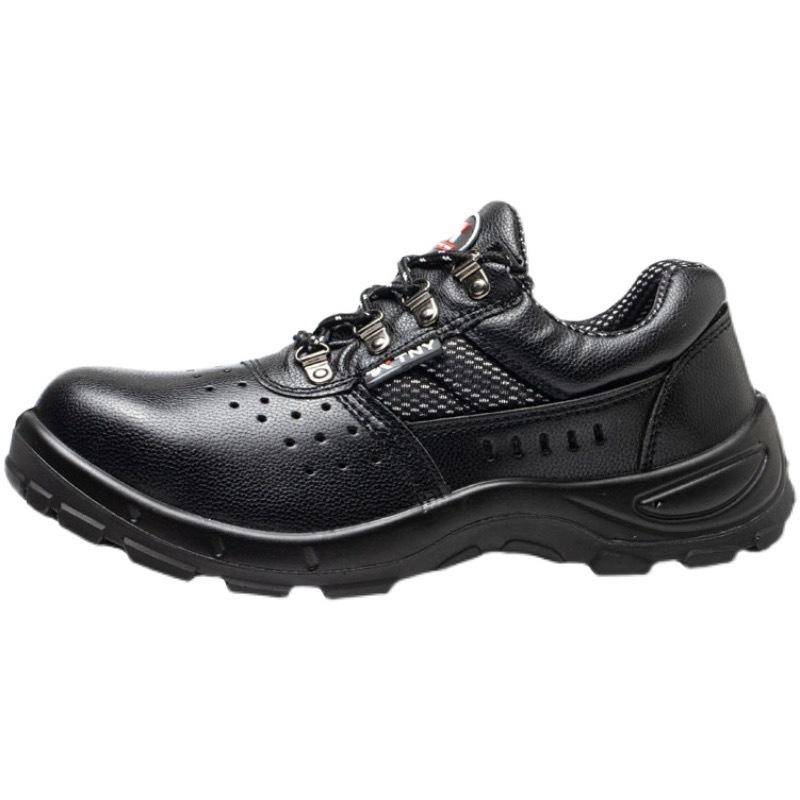 Wasserdichte Arbeitsversicherungsschuhe für Herren, verschleißfest und atmungsaktiv, Sicherheitsschuhe mit Stahlsackkopf, Anti-Smashing- und Anti-Piercing-Arbeitsschuhe 46 von Joom DACH